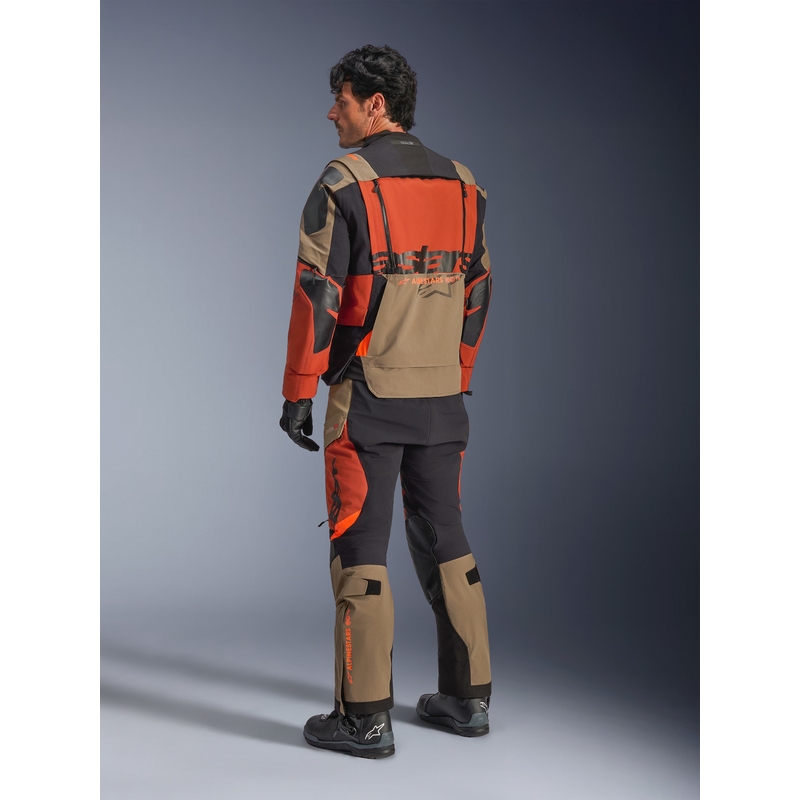 Kurtka motocyklowa Alpinestars Halo PRO Drystar XF jasnobrązowo-ciemnopomarańczowo-czarna