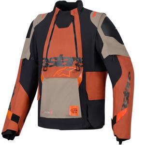 Kurtka motocyklowa Alpinestars Halo PRO Drystar XF jasnobrązowo-ciemnopomarańczowo-czarna