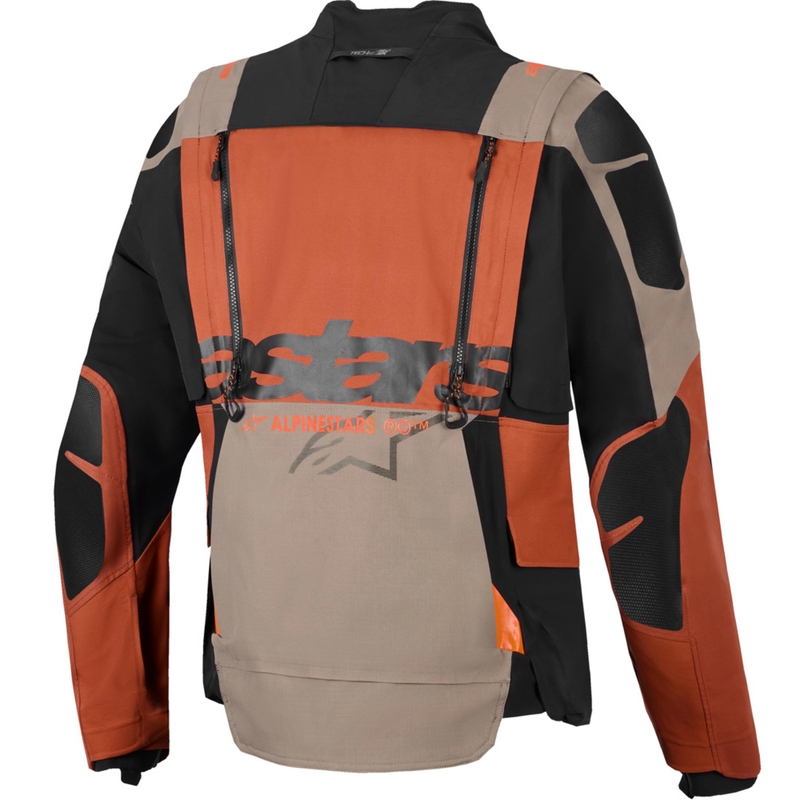 Kurtka motocyklowa Alpinestars Halo PRO Drystar XF jasnobrązowo-ciemnopomarańczowo-czarna