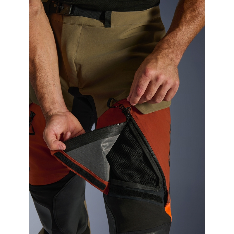 Spodnie motocyklowe Alpinestars Halo PRO Drystar XF jasnobrązowo-ciemnopomarańczowo-czarne