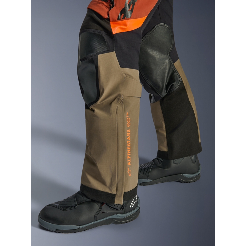 Spodnie motocyklowe Alpinestars Halo PRO Drystar XF jasnobrązowo-ciemnopomarańczowo-czarne