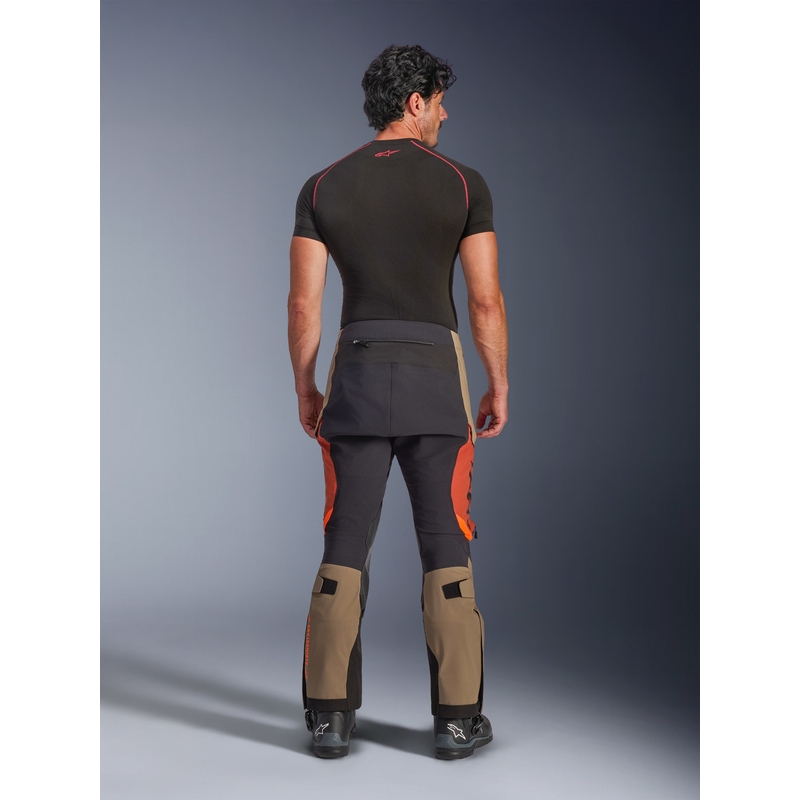 Spodnie motocyklowe Alpinestars Halo PRO Drystar XF jasnobrązowo-ciemnopomarańczowo-czarne