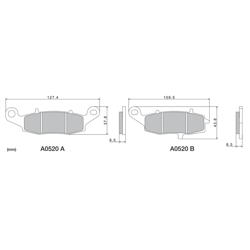 Klocki hamulcowe NISSIN półmetaliczne M501-401 2 szt.