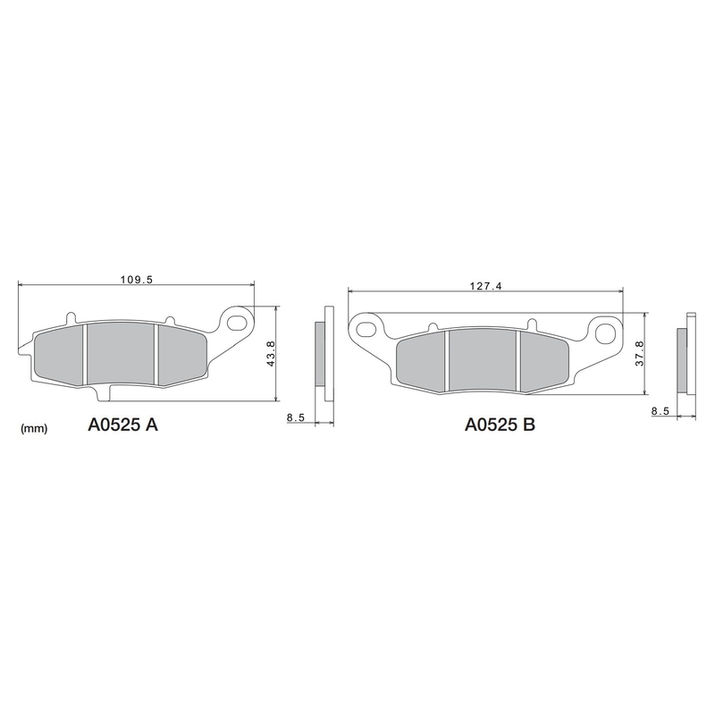 Klocki hamulcowe NISSIN półmetaliczne M501-402 2 szt.