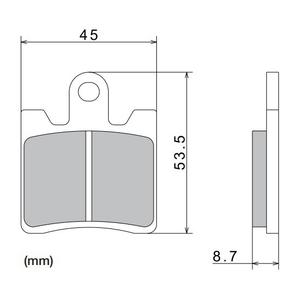 Klocki hamulcowe NISSIN półmetaliczne 40x53,5x8,7 mm 2 szt.