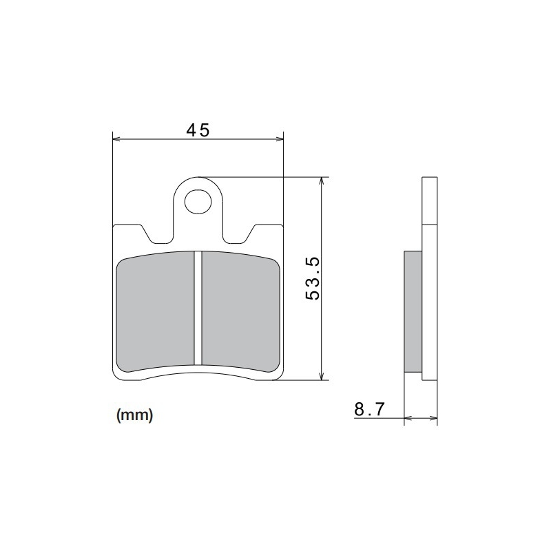 Klocki hamulcowe NISSIN półmetaliczne 40x53,5x8,7 mm 2 szt.