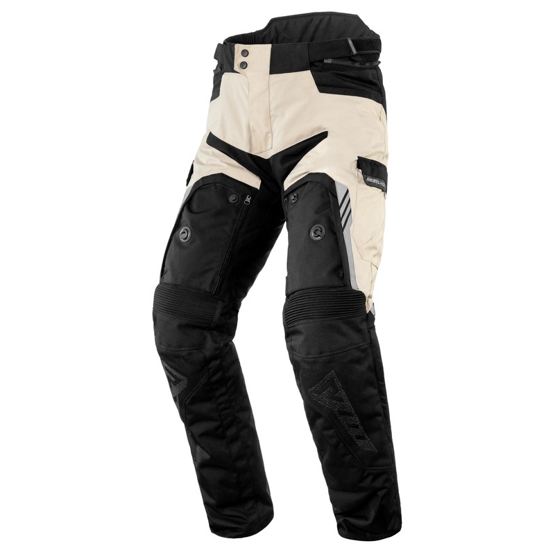 Rebelhorn Patrol Motorcycle Pants Black, Sand Grey