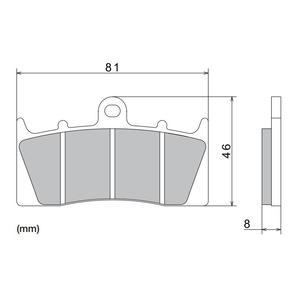 Klocki hamulcowe NISSIN półmetaliczne 81x46x8 mm 2 szt.