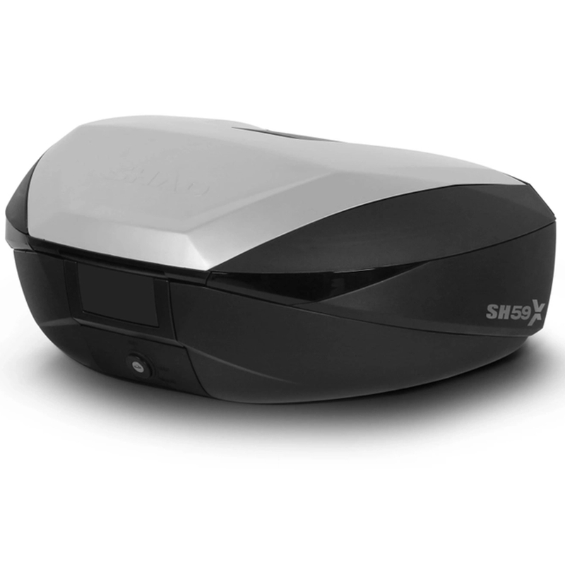 Top case SHAD SH59X black with aluminium cover (expandable concept) with PREMIUM SMART lock