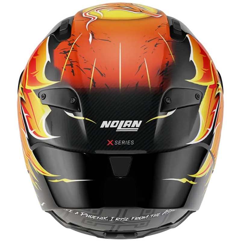 Kask motocyklowy integralny Nolan X-804 RS Ultra Carbon Replica Iannone 368 czarno-czerwono-pomarańczowo-żółty