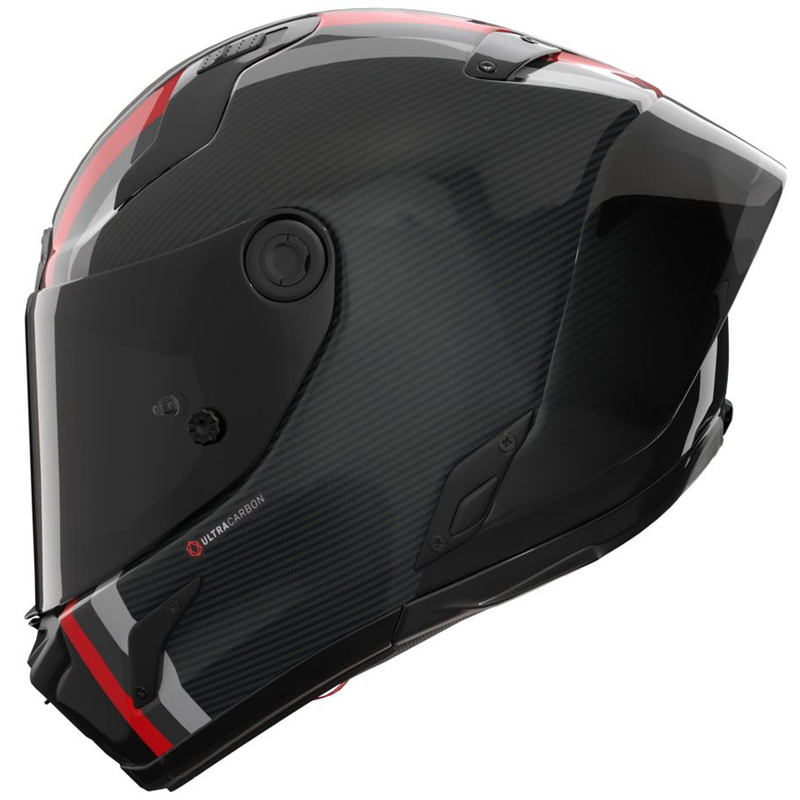 Kask motocyklowy integralny Nolan X-804 RS Ultra Carbon Gemini 364 połyskujący szaro-czarno-czerwono-antracytowy