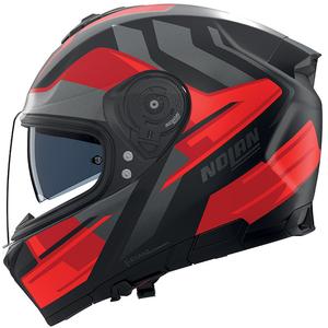 Kask motocyklowy integralny Nolan N80-8 Trittico 357 matowy czarno-czerwono-antracytowy