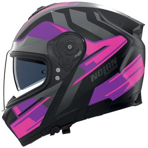 Kask motocyklowy integralny Nolan N80-8 Trittico 358 matowy czarno-różowo-antracytowy
