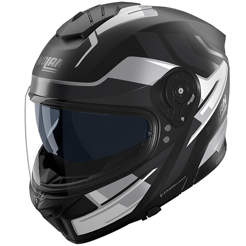 Kask motocyklowy integralny Nolan N80-8 Trittico 359 matowy czarno-biało-antracytowy