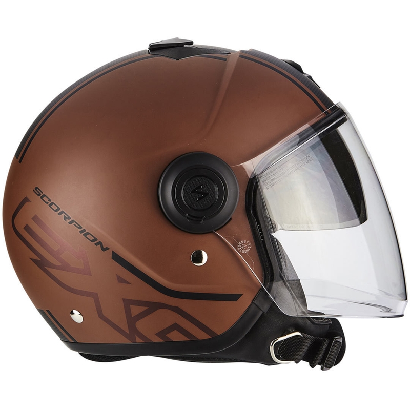 Otwarty kask motocyklowy Scorpion EXO-CITY Avenue brązowo-czarny