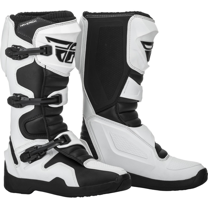 Buty motocyklowe Fly Racing NEW Maverik 2019 czarno-białe wyprzedaż