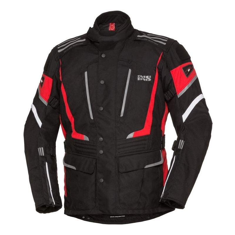 Kurtka motocyklowa iXS Powells czarno-czerwona