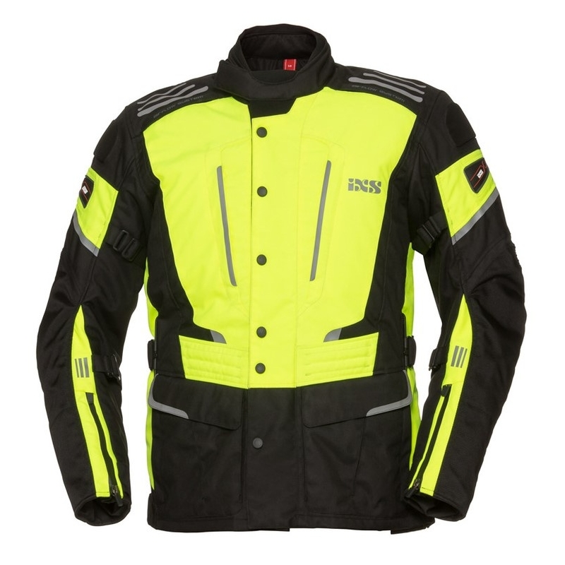 Kurtka motocyklowa iXS Powells fluo żółto-czarna