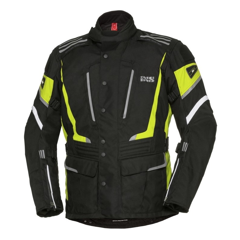 Damska kurtka motocyklowa iXS Powells czarno-biało-fluo żółta