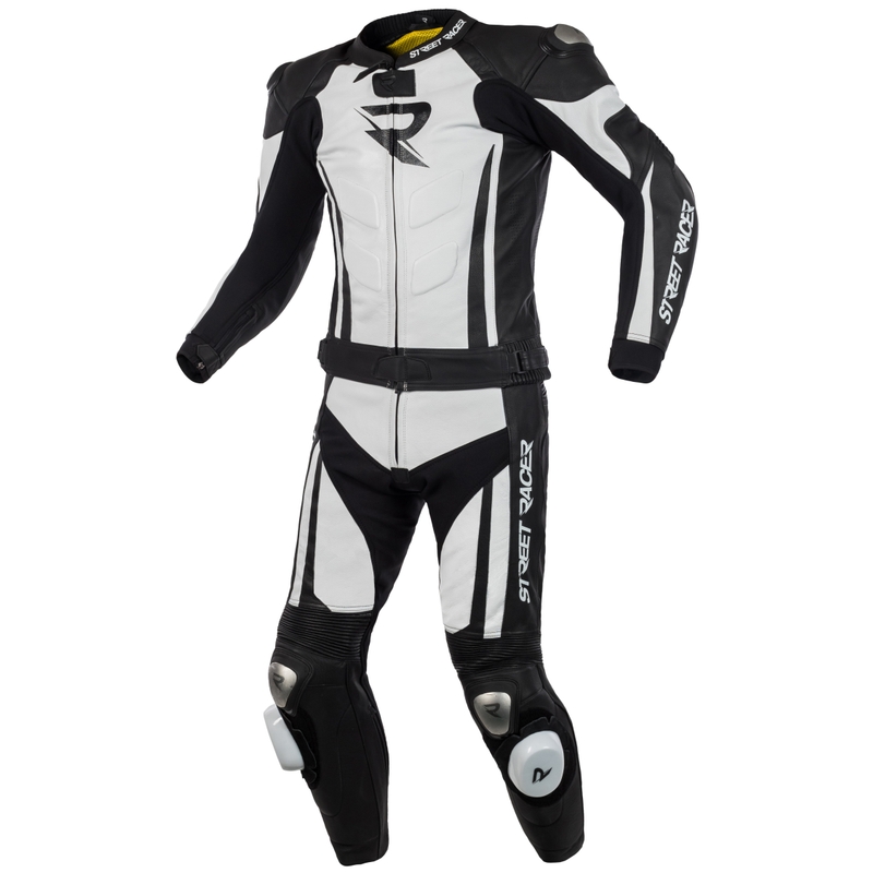 Kombinezon motocyklowy Street Racer Fasttrack czarno-biały wyprzedaż
