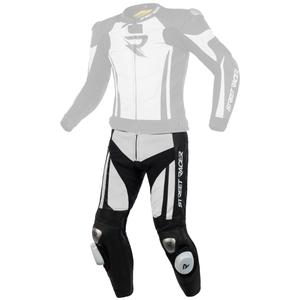 Skórzane spodnie motocyklowe Street Racer Fasttrack czarno-białe wyprzedaż