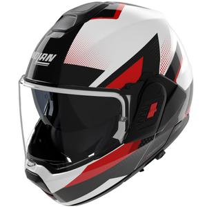 Kask motocyklowy typu flip-up Nolan N120-1 Ciclone 363 biało-czarno-czerwony