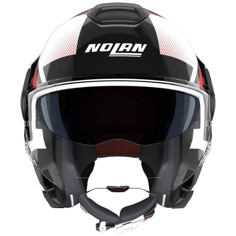 Kask motocyklowy typu flip-up Nolan N120-1 Ciclone 363 biało-czarno-czerwony