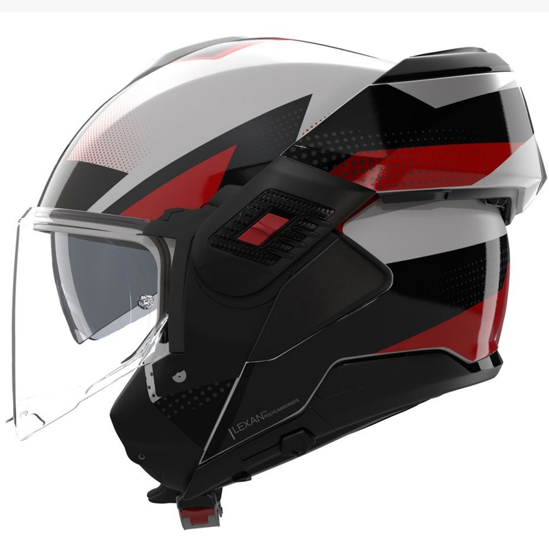Kask motocyklowy typu flip-up Nolan N120-1 Ciclone 363 biało-czarno-czerwony