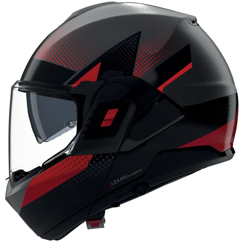 Kask motocyklowy typu flip-up Nolan N120-1 Ciclone 364 szaro-czarno-czerwony