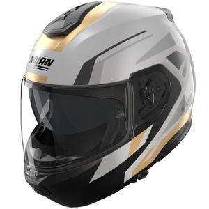 Kask motocyklowy typu flip-up Nolan N100-6 Cinetico N-COM 360 matowy szaro-czarno-antracytowo-złoty
