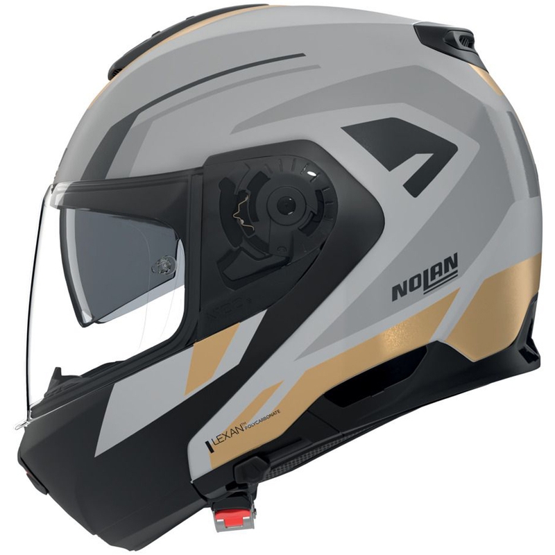 Kask motocyklowy typu flip-up Nolan N100-6 Cinetico N-COM 360 matowy szaro-czarno-antracytowo-złoty