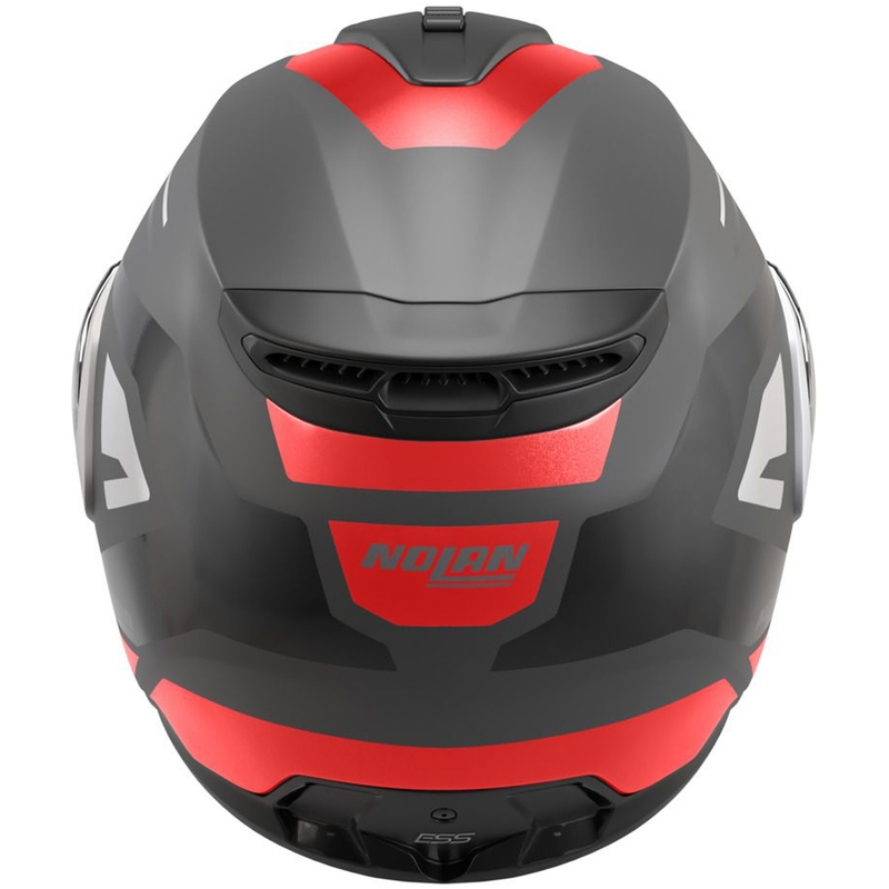 Kask motocyklowy typu flip-up Nolan N100-6 Cinetico N-COM 361 matowy szaro-biało-czerwony