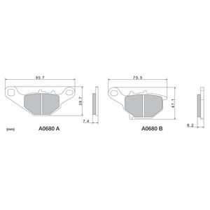 Klocki hamulcowe NISSIN półmetaliczne M501-410 2 szt.