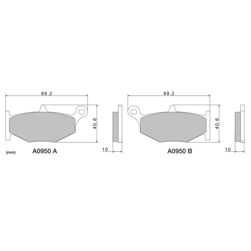 Klocki hamulcowe NISSIN półmetaliczne 89,2x40,6x10 mm 2 szt.