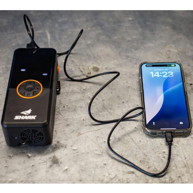 Kompresor akumulatorowy z powerbankiem SHARK BP-150 czarny
