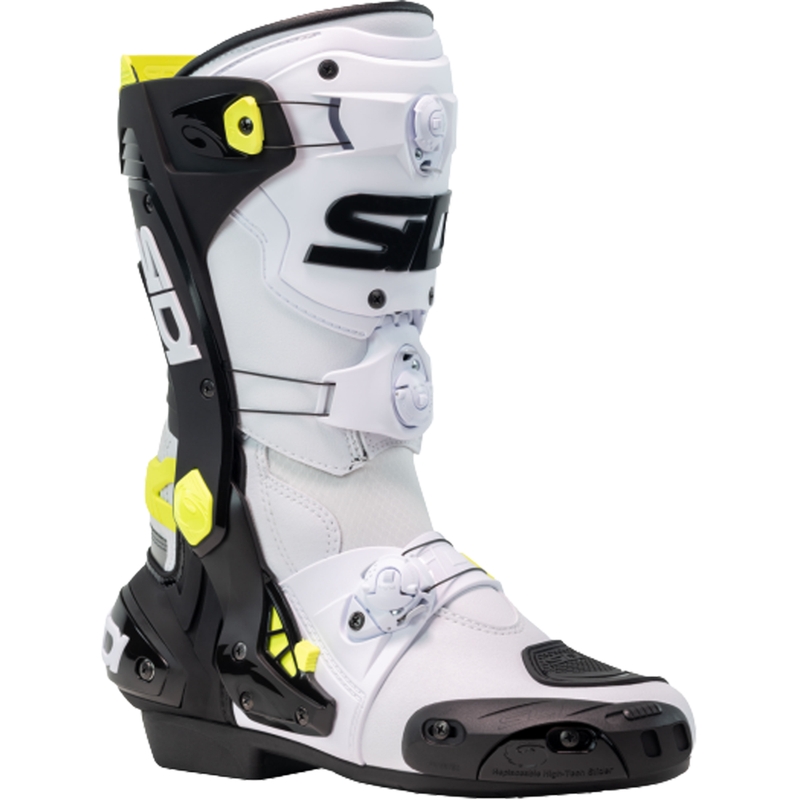 Buty motocyklowe SiDi Rex biało-czarno-żółte
