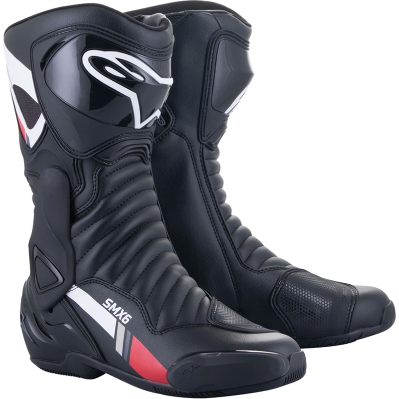 Buty motocyklowe Alpinestars S-MX 6 czarno-biało-szaro-czerwone