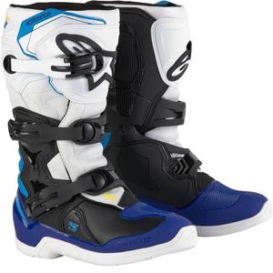 Dziecięce buty motocyklowe Alpinestars Tech 3S Youth biało-czarno-niebieskie