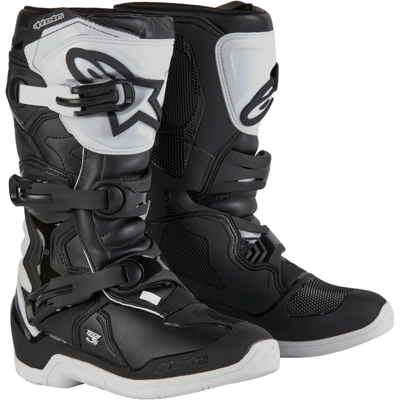 Alpinestars Tech 3S Youth Biało-czarne buty motocyklowe dla dzieci