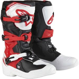 Dziecięce buty motocyklowe Alpinestars Tech 3S Youth biało-czarno-czerwone