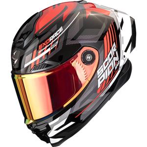 Kask motocyklowy integralny Scorpion EXO-RACE Air Kobra FIM2 czarno-czerwony
