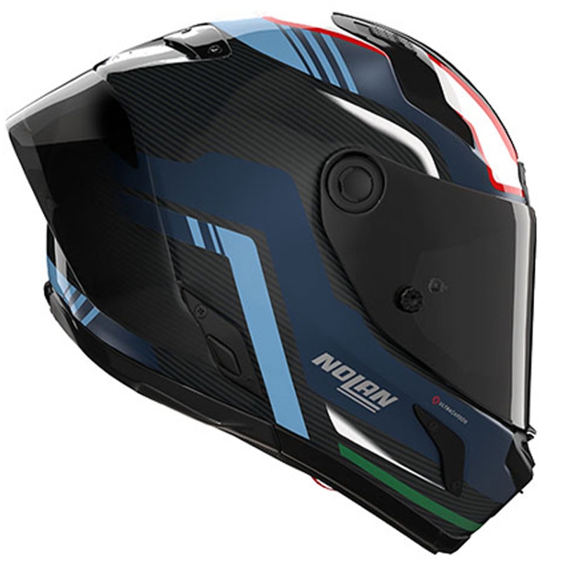 Kask motocyklowy integralny Nolan X-804 RS Piega 366 połyskujący czarno-niebiesko-biało-czerwony