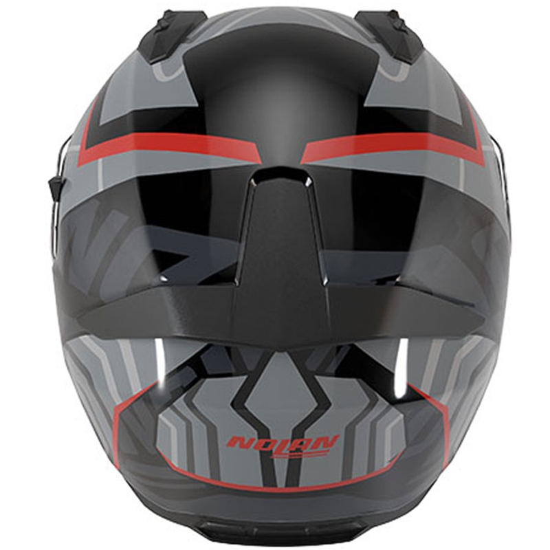 Kask motocyklowy integralny Nolan N60-6 Eclettico 351 szaro-czarno-czerwony