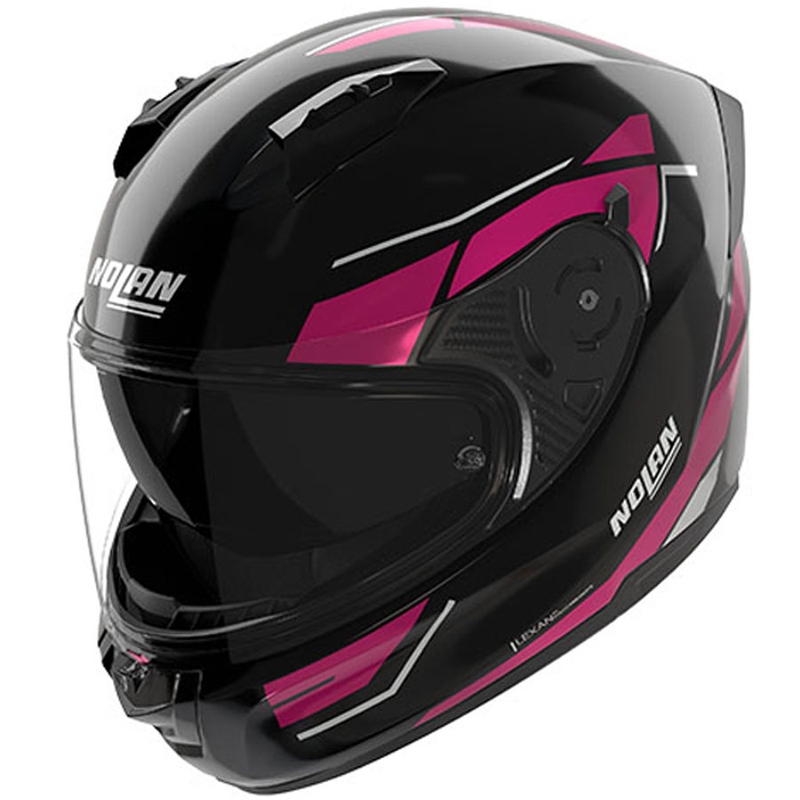 Kask motocyklowy integralny Nolan N60-6 Sincrono 354 czarno-różowy
