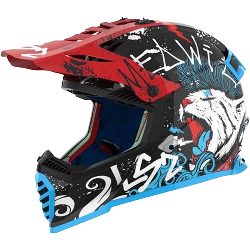 Dziecięcy kask motocrossowy LS2 MX437 Fast EVO Mini Starmaw czarny