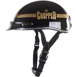 Kask motocyklowy braincap RSA Skull czarny połysk