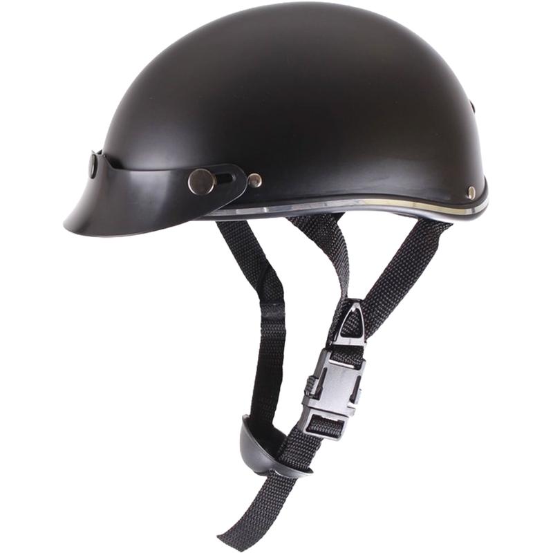 Kask motocyklowy z chromowym obramowaniem braincap RSA Chrome czarny matowy