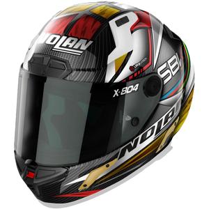 Integralny kask motocyklowy Nolan X-804 RS Ultra Carbon SBK czarno-czerwono-złoty