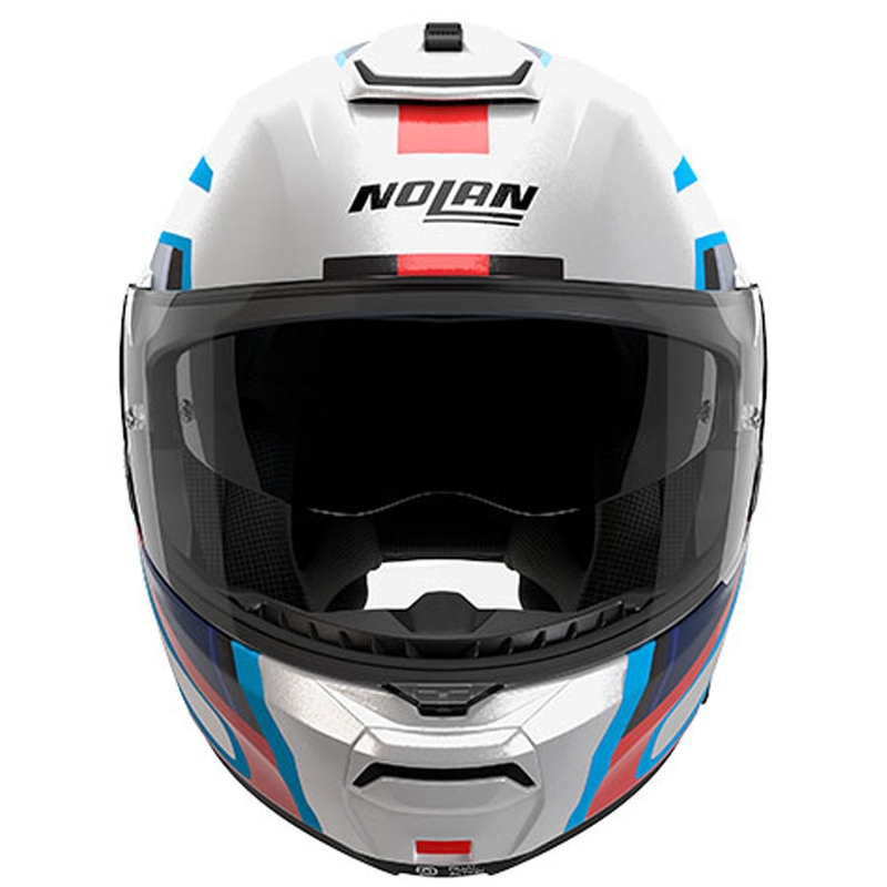 Kask motocyklowy typu flip-up Nolan N100-6 Radiante N-COM 358 biało-szaro-niebieski