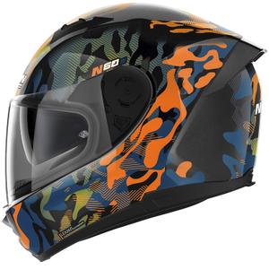 Kask motocyklowy integralny Nolan N60-6 Foxtrot 34 czarno-pomarańczowo-niebieski